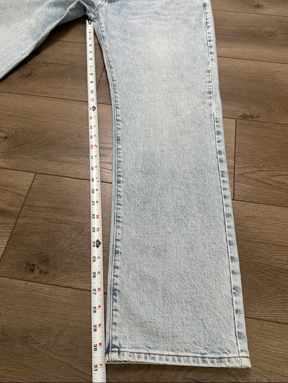 Mavi Marcus 31” Slim Straight Leg Stretch Light Wash Blue Jeans Size 34 - Picture 11 of 13